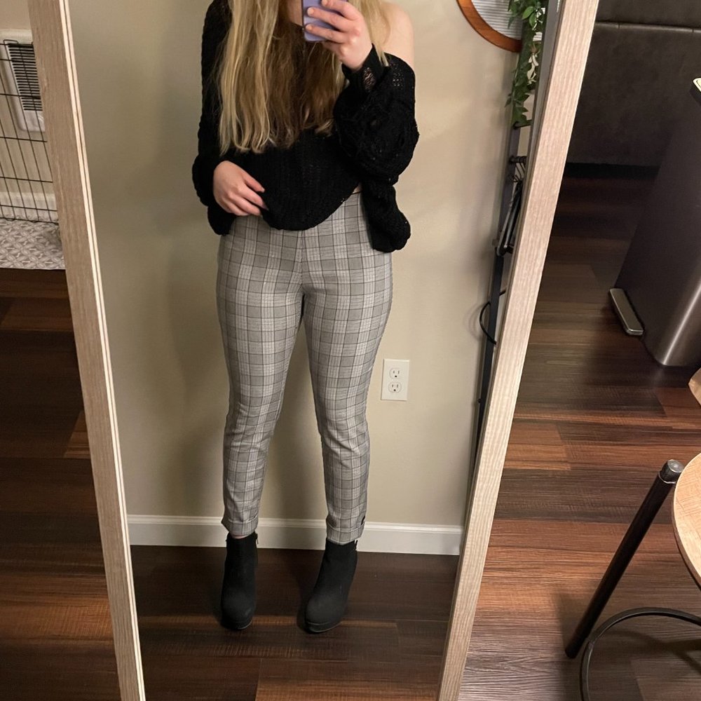 Plaid Checkered High Ride Pants Women's Size Small